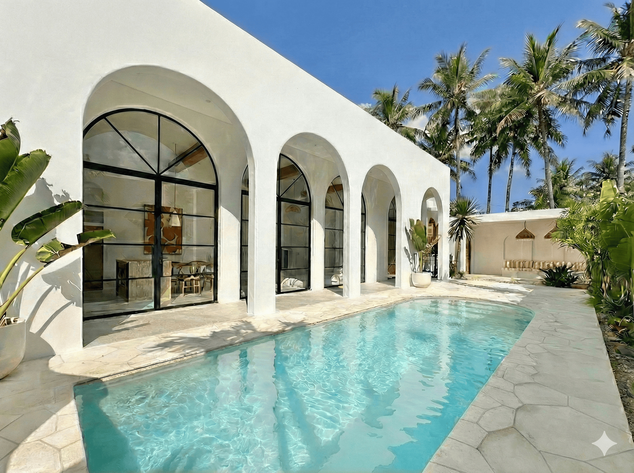 The Young Villas: Elegant tropical-modern villa with private pool in Uluwatu, Bali, perfect for a lu.