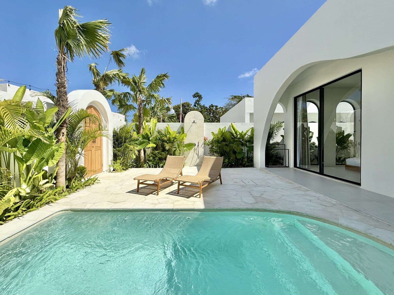 Stunning one-bedroom villa in Uluwatu with private pool, modern design, and lush greenery.