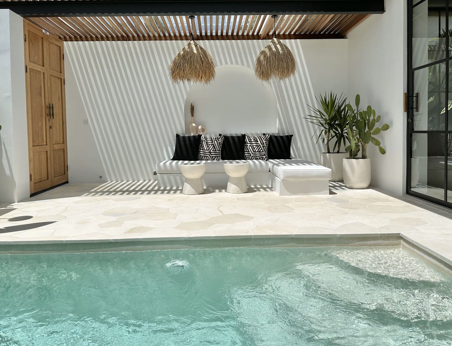 Enjoy stylish, tropical-modern decor and relaxing outdoor space in this exclusive vacation rental.