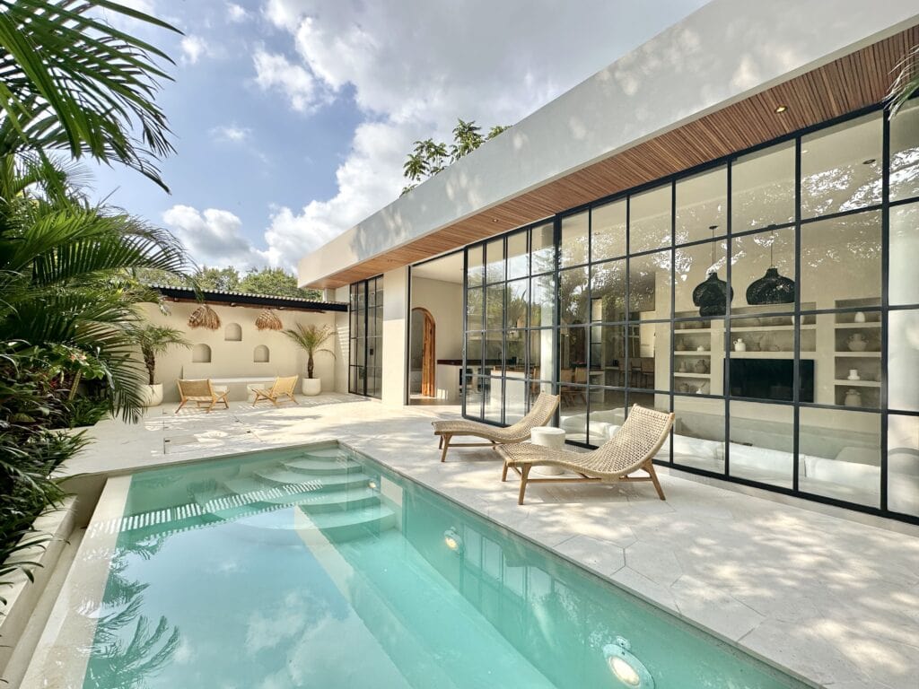 Stunning one-bedroom villa in Bingin featuring a sleek design, private pool, and tropical-modern luxury ambiance.
