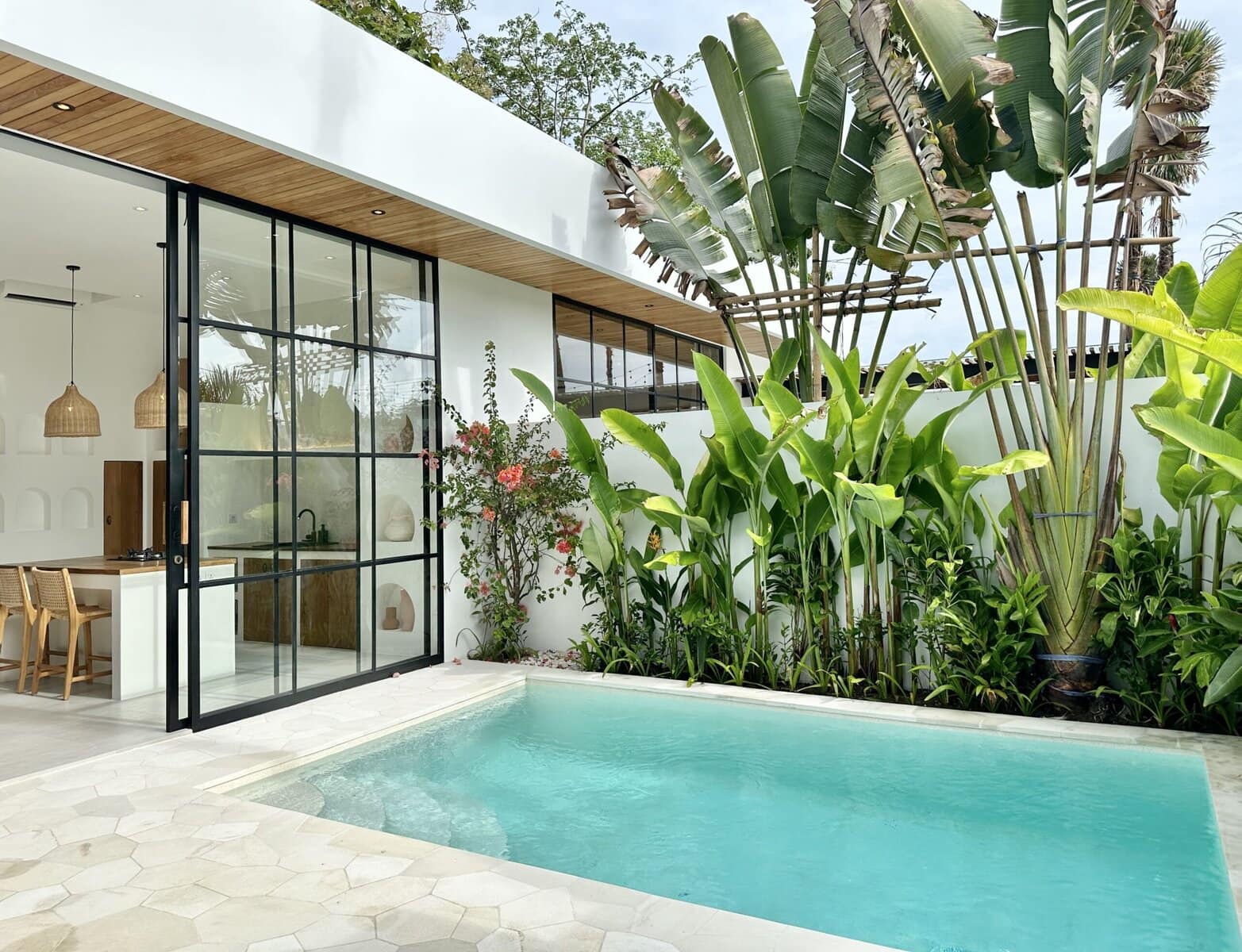 Modern tropical villa with private pool.