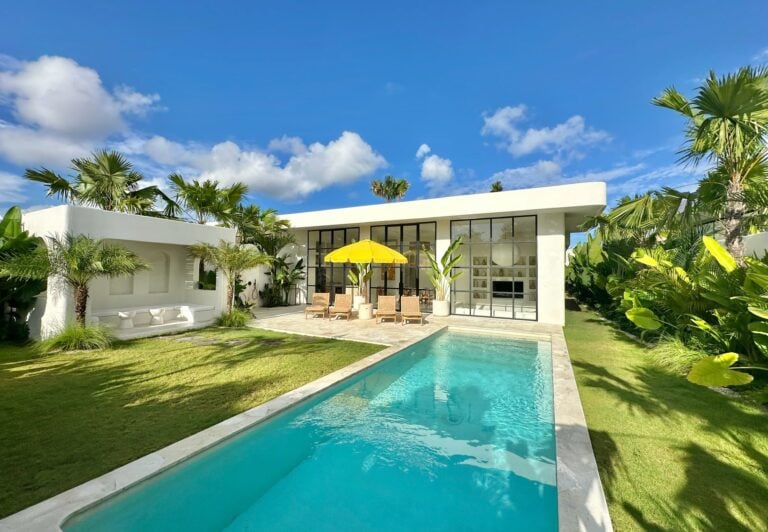 Luxurious Bali villa with private pool, modern design, and tropical surroundings. Perfect for a relaxing getaway.