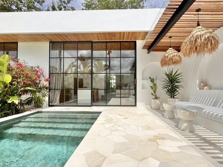 A stylish one-bedroom villa in Bingin, Uluwatu, featuring a private pool, tropical interiors, and modern amenities perfect for a luxurious stay.