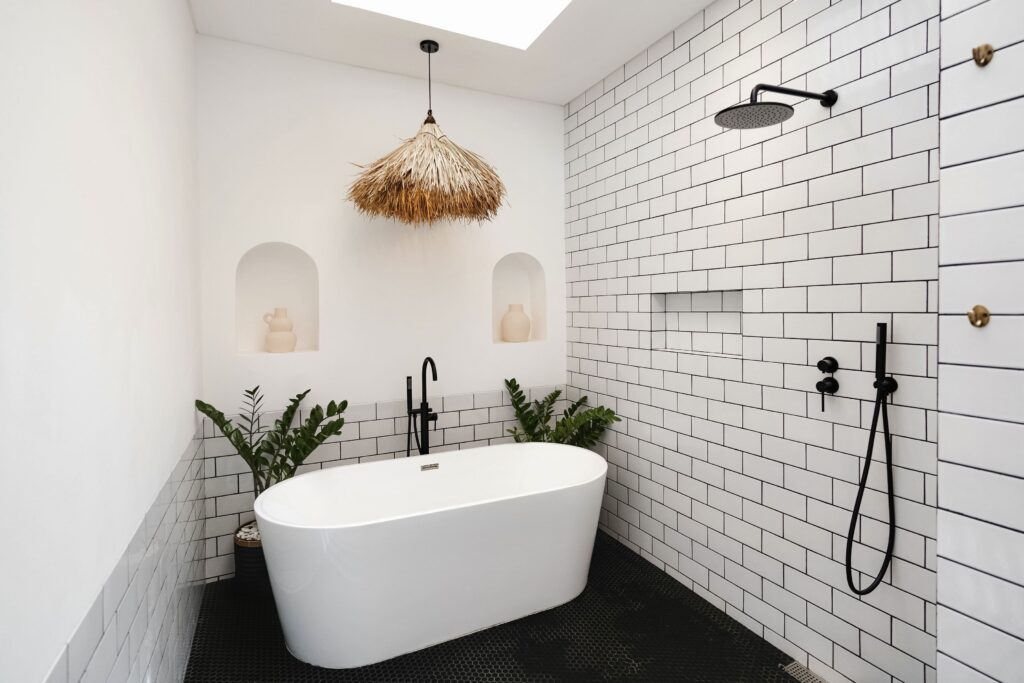 Modern luxury Bath in Bali villa.