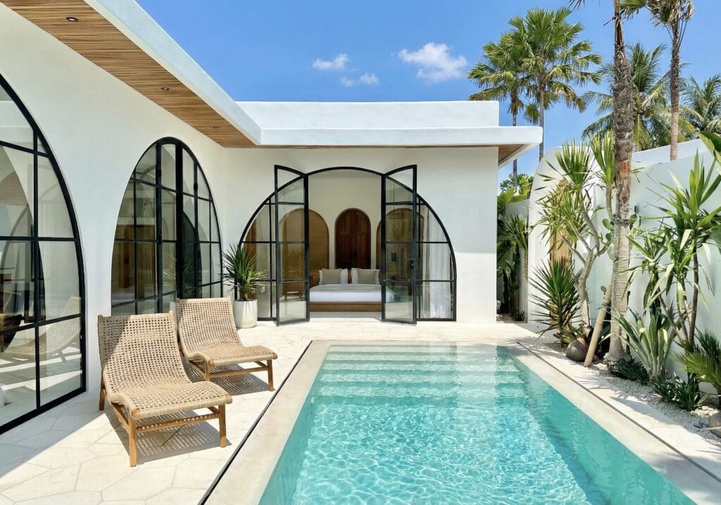 The Young Villas: Elegant tropical-modern villa with private pool in Uluwatu, Bali, offering a seren.