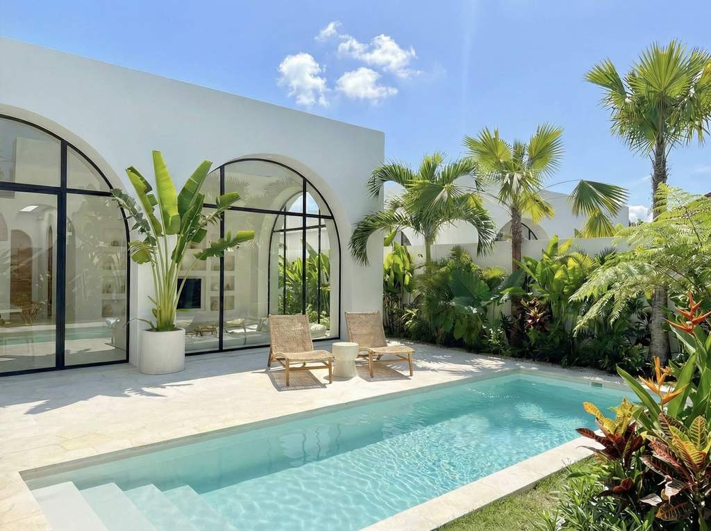 The Young Villas: Luxurious tropical-modern villa with private pool and lush greenery in Uluwatu, Ba.