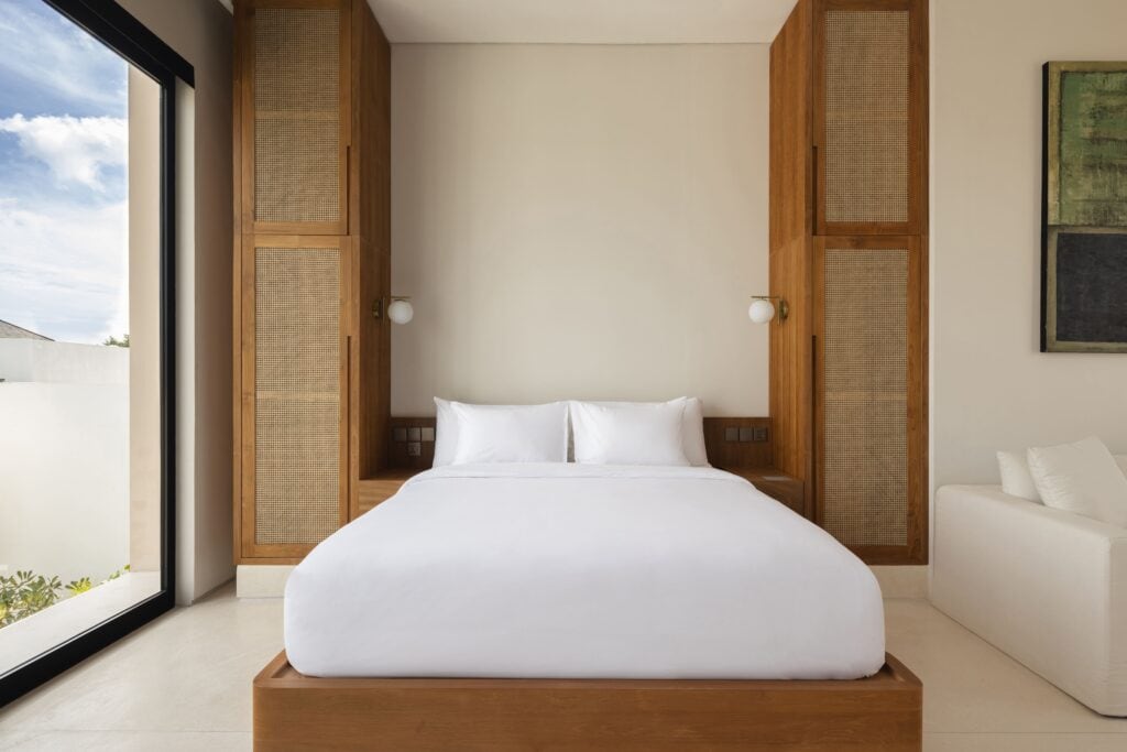 Modern tropical 3-bedroom townhouse in Canggu with stylish interiors and serene atmosphere.