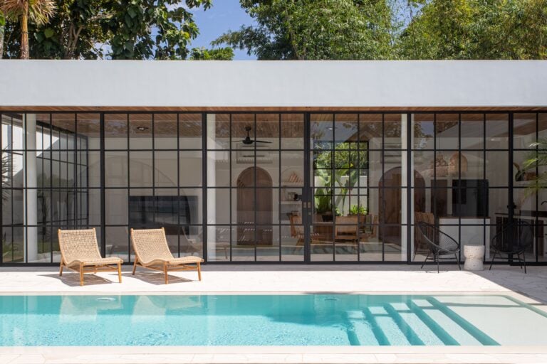 Two-bedroom villa with modern architecture in Kuta with large swimming pool