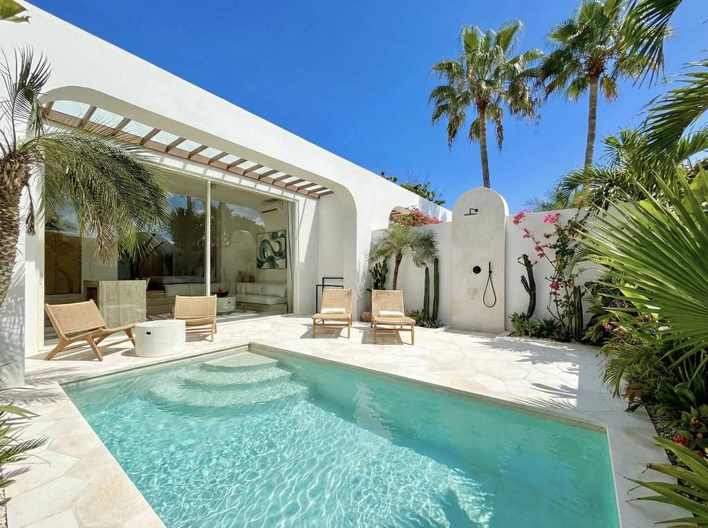The Young Villas: Luxurious tropical-modern villa with private pool in Uluwatu, Bali, surrounded by.