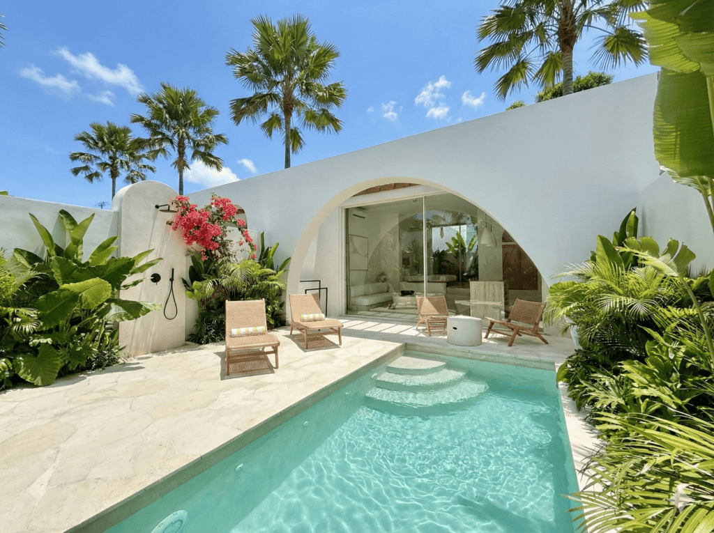 The Young Villas: Luxurious tropical-modern villa with private pool in Uluwatu, Bali, surrounded by.