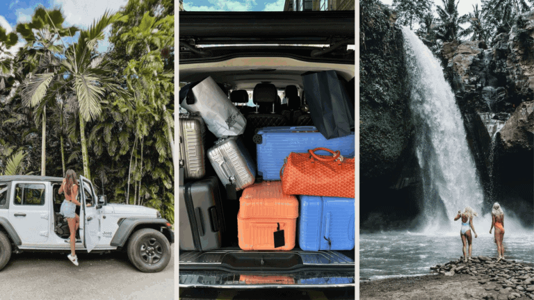 A comfortable private rental car and local driver ready for a day of relaxing, air-conditioned sightseeing in Bali.